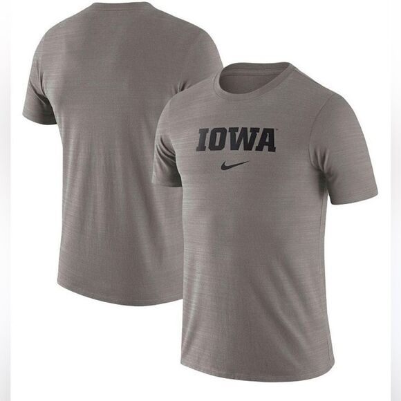 Nike Iowa Hawkeyes Heather Gray Dri-Fit T-shirt size medium - Picture 2 of 8
